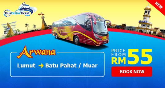 Arwana Express Bus from Lumut to Batu Pahat and Muar with price from RM55